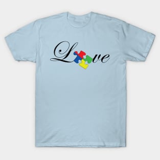 Autism Awareness Love Puzzle Piece T-Shirt